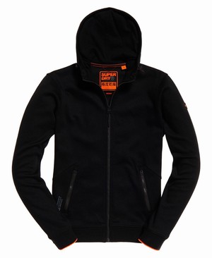 Superdry Endurance Cipzár Férfi Kapucnis Pulóver Fekete | ZRAVH2487